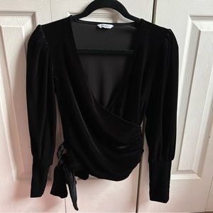 Envii Velvet Wrap Blouse